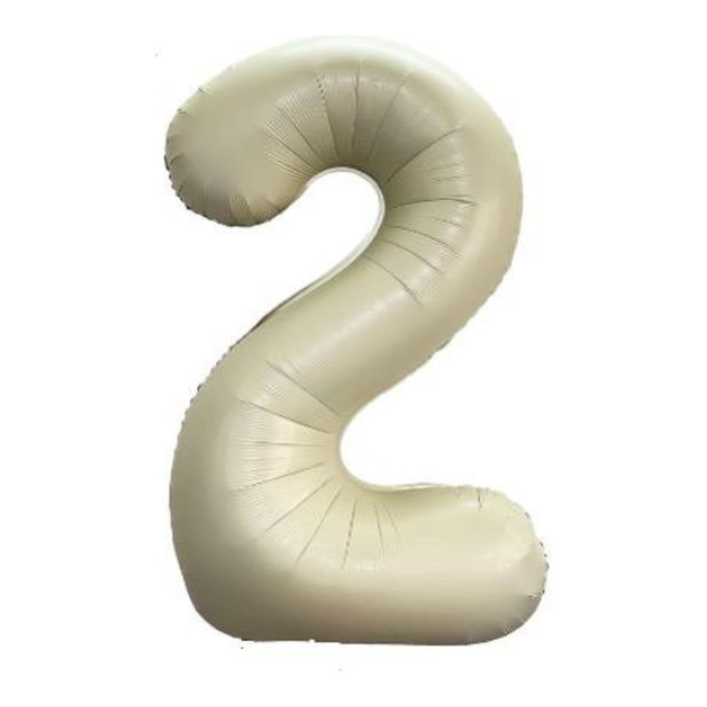 בלון מספר 2 בצבע חול אבן גודל 34 אינץ