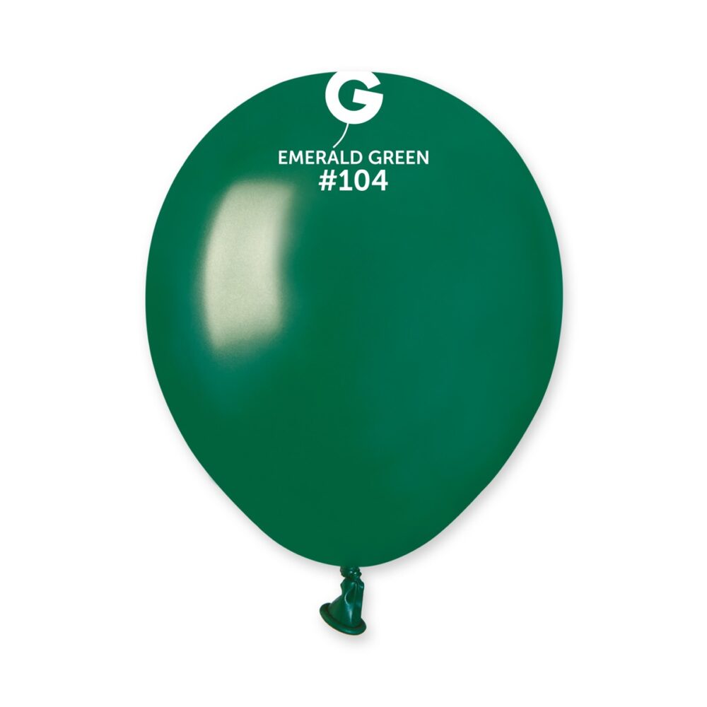 חבילת בלוני גומי איטלקי ירוק יער (Emerald Green #104) 5 אינץ' – 100 יח'