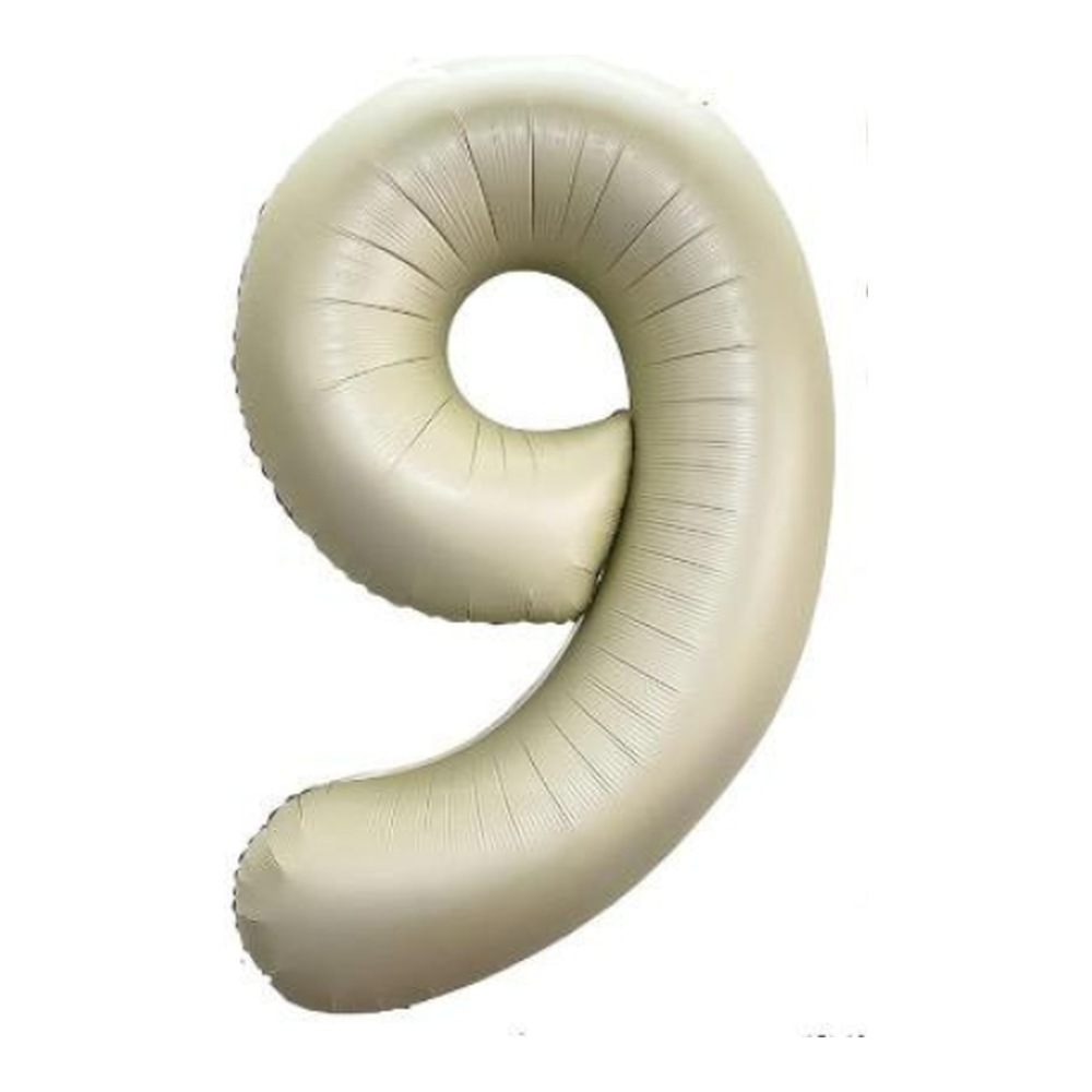 בלון מספר 9 בצבע חול אבן גודל 34 אינץ