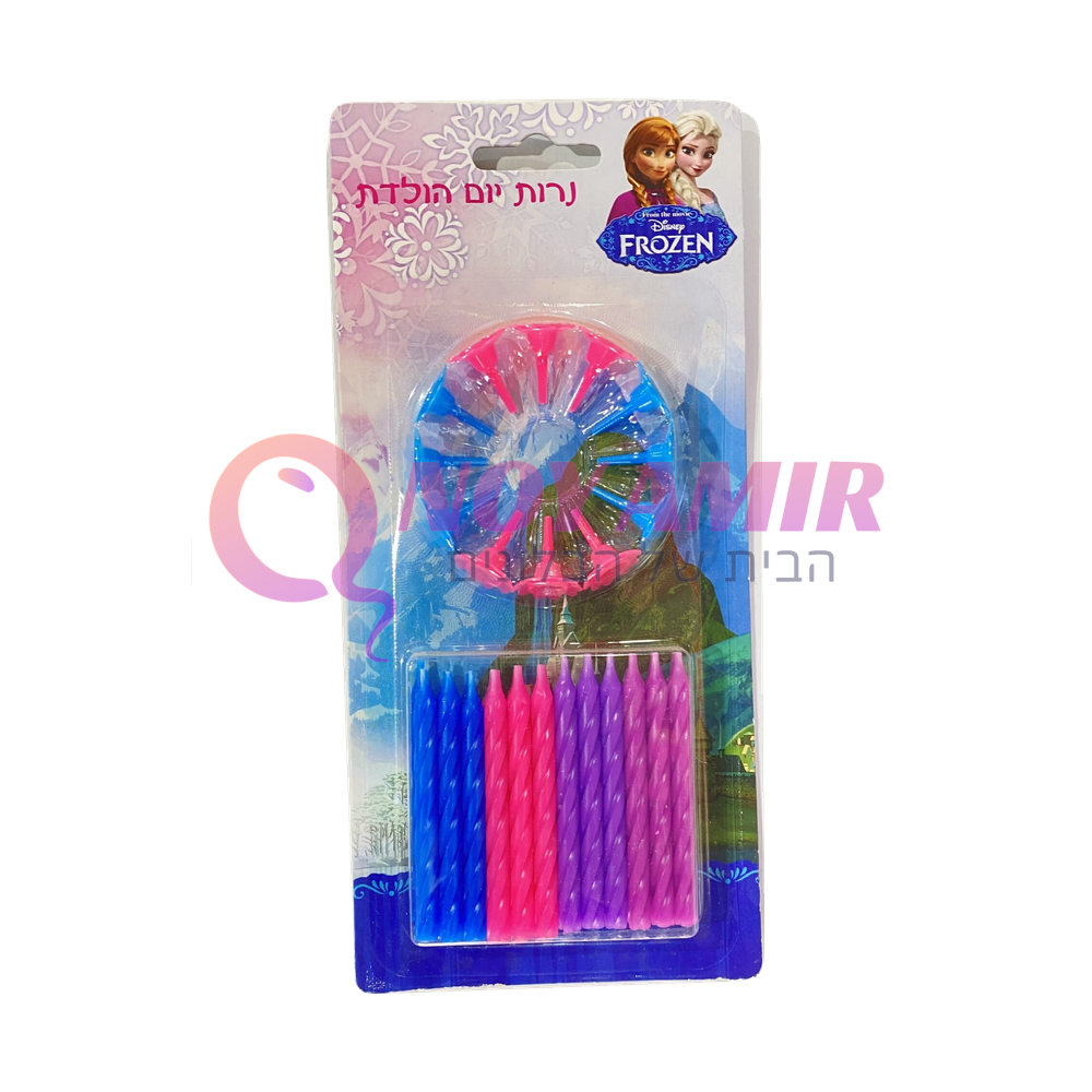 מארז 24 יח׳ נרות יום הולדת אלזה ואנה