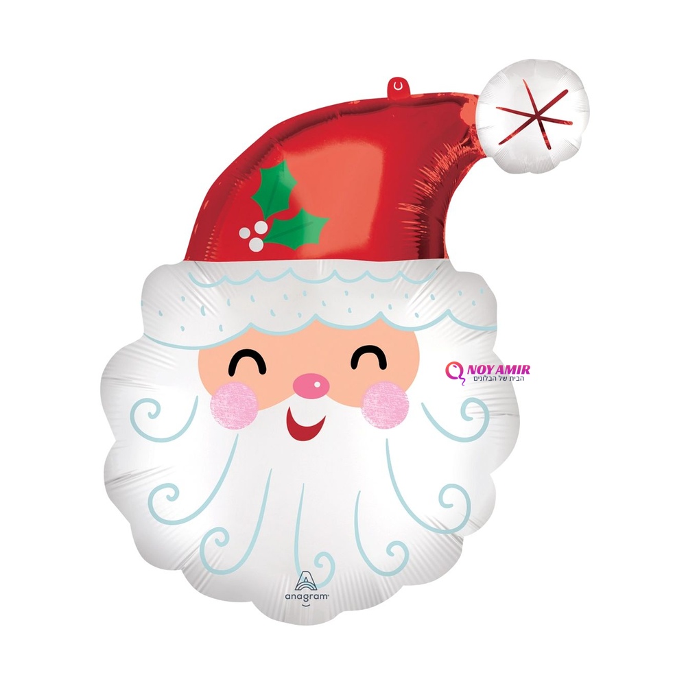 בלון מיילר 27 אינצ׳ ראש סנטה קלאוס כריסמס Merry Christmas
