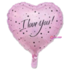 בלון מיילר לב הדפס I love you ורוד 18 אינץ'