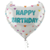 בלון מיילר 18׳ בצורת לב Happy Birthday