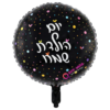 בלון מיילר עגול שחור "יום הולדת שמח" 18 אינץ׳