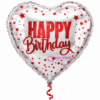 בלון מיילר ענקי 26 אינץ' לב כסוף Happy Birthday