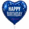 בלון מיילר ענקי 26 אינץ' לב כחול קונפטי Happy Birthday