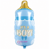 בלון מיילרבקבוק תינוק תכלת ומוזהב It's a Boy!